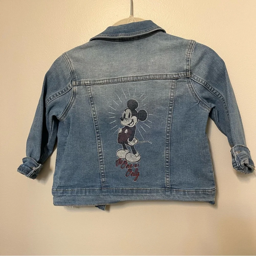 Disney Mickey Mouse‎ Denim Jacket Toddler Size 4T Blue YOUTH Disney world EUC